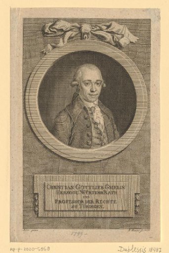 Portrait of Christian Gottlieb von Gmelin