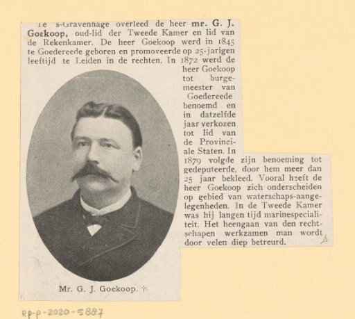 Portrait of Gerardus Jacobus Goekoop