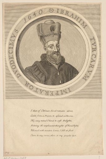 Portrait of Ibrahim I, Sultan of Turkey