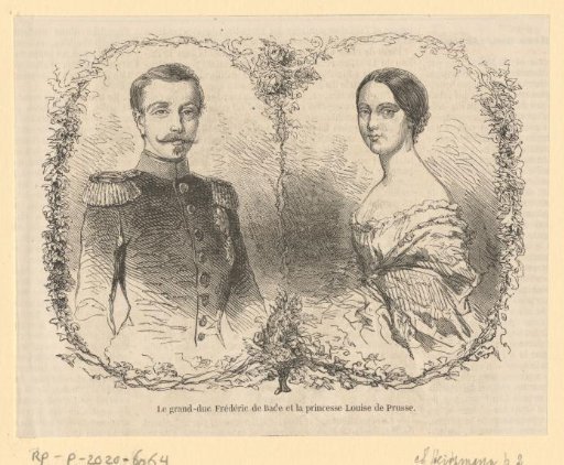 Portrait of Frederick I of Baden and Louise Marie Elisabeth of Prussia