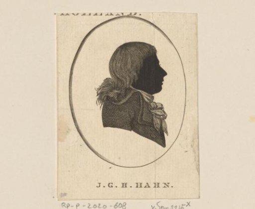 Silhouette Portrait of Jacob George Jeronimo Hahn