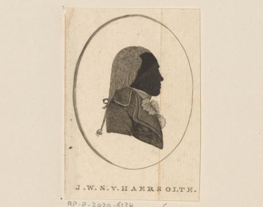 Silhouette portrait of Johan Willem Simon van Haersolte