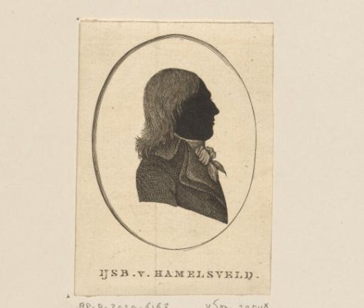 Silhouette portrait of IJsbrand van Hamelsveld
