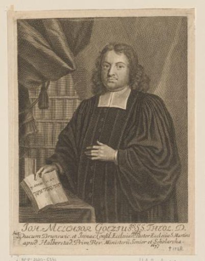 Portrait of John Melchior Goeze (I)