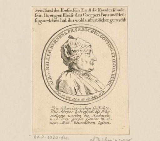 Medal with Portrait of Albrecht von Haller