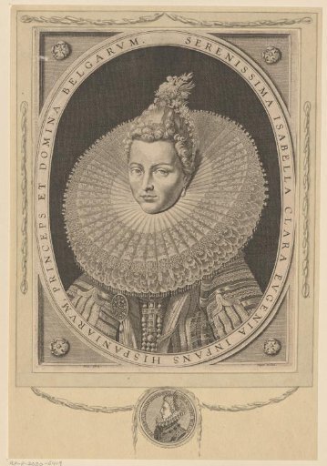 Portrait and Medal with Portrait of Isabella Clara Eugenia, Infanta of Spain