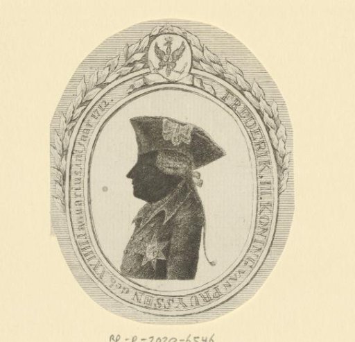 Silhouette portrait of Frederick the Great
