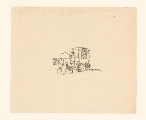 Man looking through a telescope from a carriage