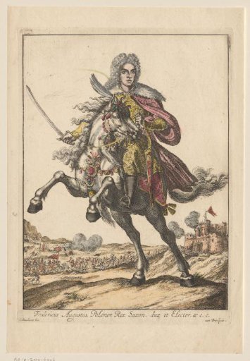 Portrait of Augustus II of Poland on horseback