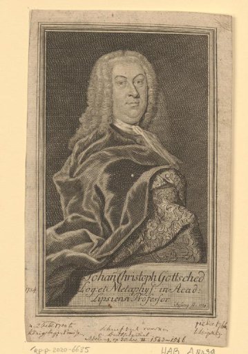 Portrait of Johann Christoph Gottsched