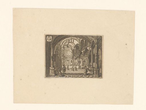 Interior of a church, possibly St. Peter's Basilica
