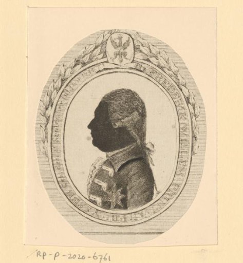Silhouette portrait of Frederick William II of Prussia as prince
