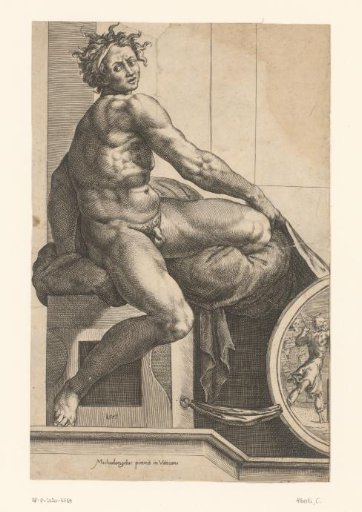 Seated Nude from the Sistine Chapel