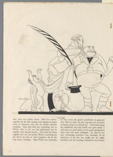John Bull Shows Woodrow Wilson His Many Friends
