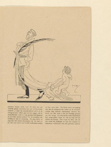 Woodrow Wilson with a Palm Branch, a Putto, and a Dove