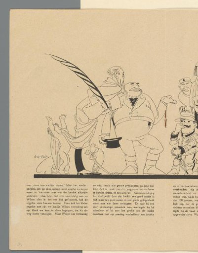 John Bull Shows Woodrow Wilson His Many Friends