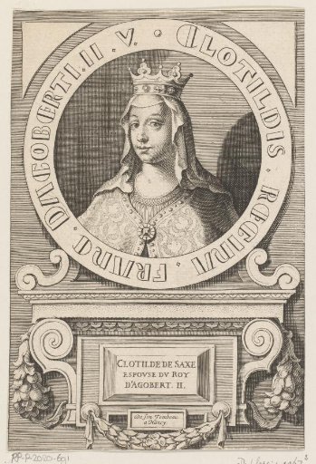 Portrait of Clotilde of Saxony, Queen of France