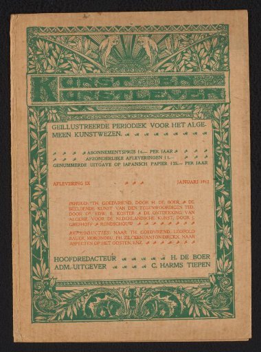 Cover for: Kunst en kunstleven, illustrated periodical for the general art world