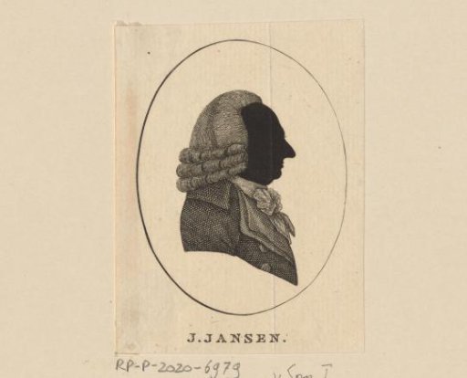 Silhouette portrait of Jacobus Jansen