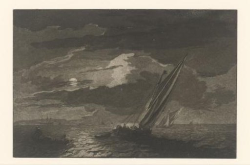 Seaview with full moon