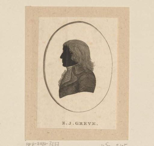 Silhouette portrait of Egbert Johan van Greve