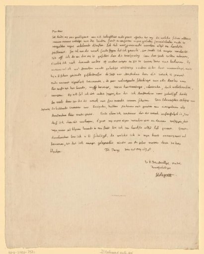 Letter from Hugo de Groot to Joost van den Vondel
