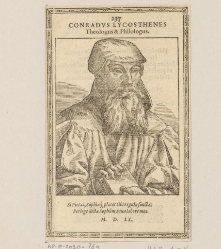 Portrait of Conrad Lycosthenes