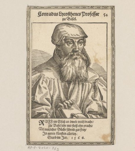Portrait of Conrad Lycosthenes
