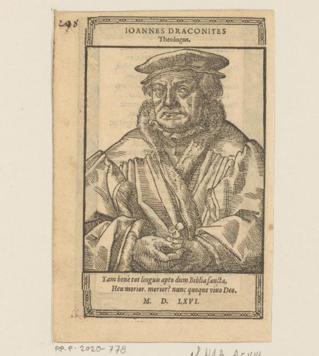 Portrait of Johann Draconites