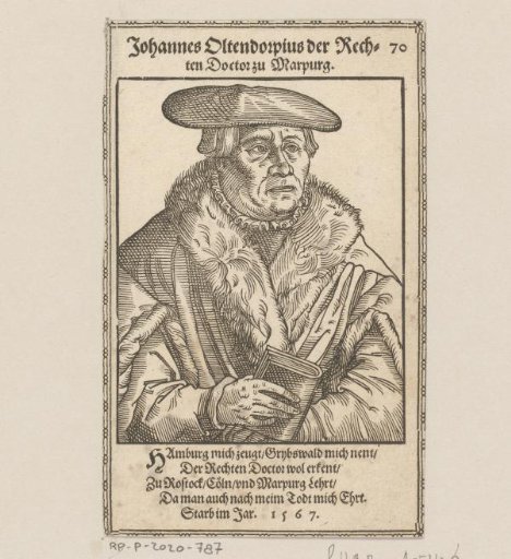 Portrait of Johann Oldendorp