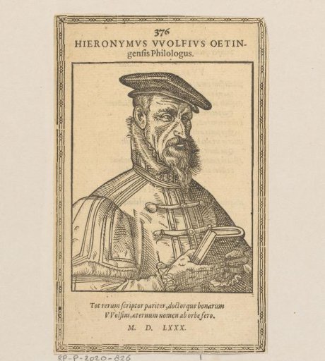 Portrait of Hieronymus Wolf