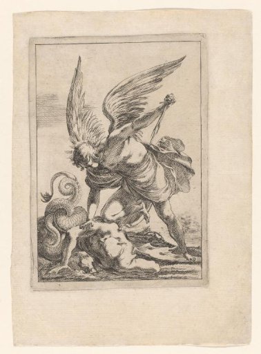 Archangel Michael slaying the dragon