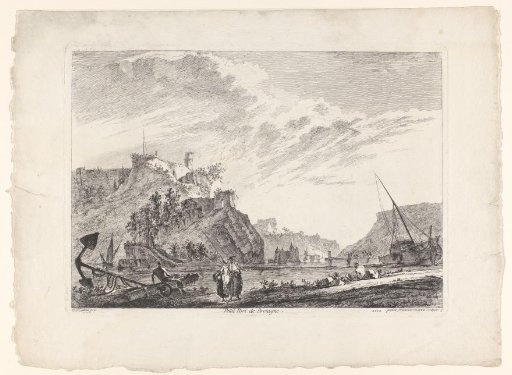 Capriccio with a Breton harbour