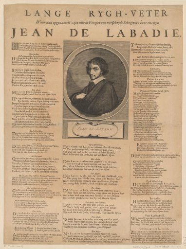 Text page with portrait of Jean de Labadie