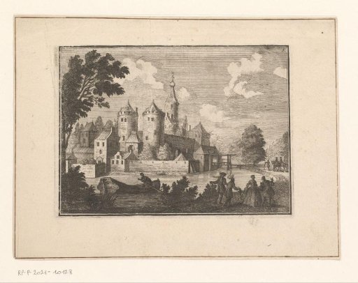 View of a castle with moat