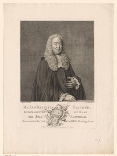Portrait of Jan Baptista Slicher