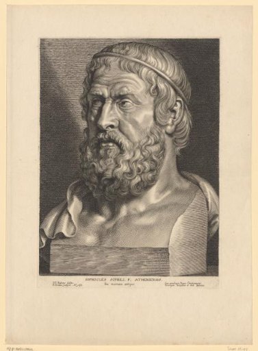 Antique bust of Sophocles
