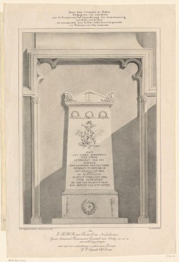 Monumental tomb of Jan van Speyk in the New Church in Amsterdam
