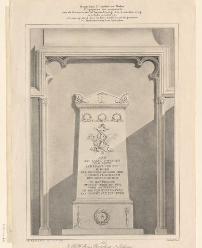 Facsimile of a letter from J.C.J. van Speyk to his niece Mrs. De Dieu van Tongeren