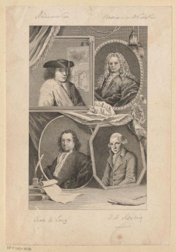 Portraits of three writers and one artist