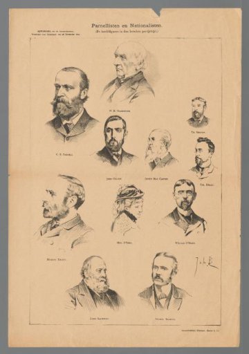 Portraits of Eleven Principal Figures from the Irish Party Struggle