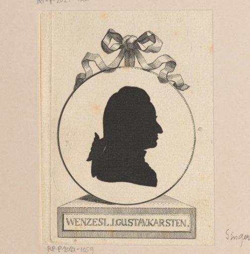 Silhouette portrait of Wenceslaus Johann Gustav Karsten