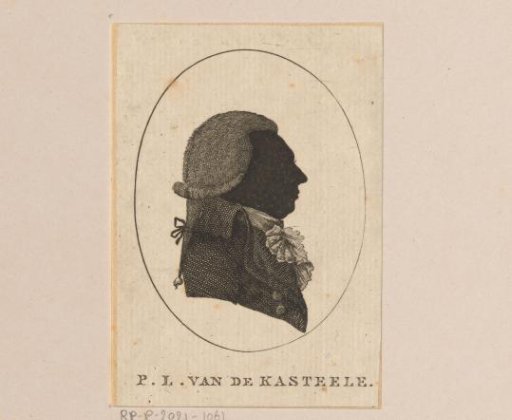 Silhouette portrait of Pieter Leonard van de Kasteele