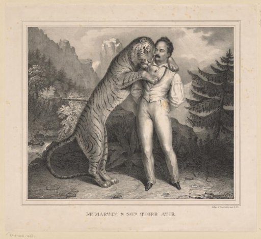 Portrait of Henri Martin with his tiger Atir