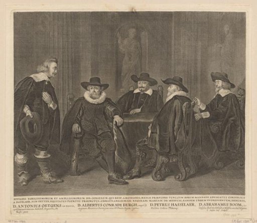 The four Amsterdam mayors waiting for news of the arrival of Maria de' Medici