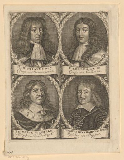 Portraits of four European rulers