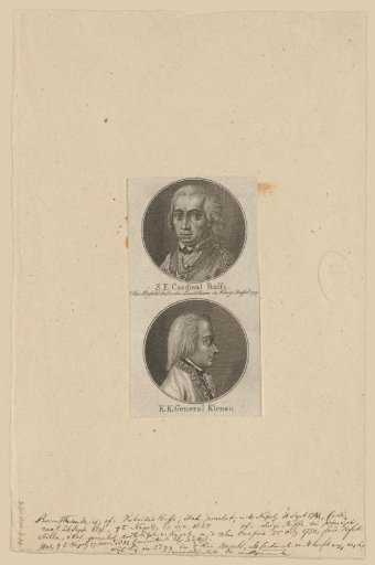 Portraits of Fabrizio Ruffo and Johann Graf Klenau