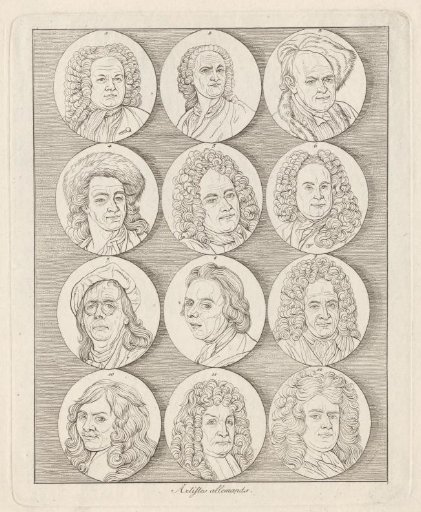 Portraits of twelve unknown German artists