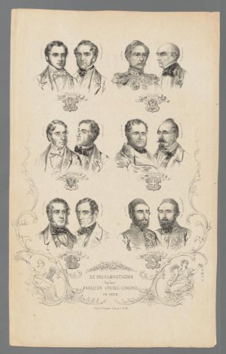 Portraits of the plenipotentiaries at the Peace of Paris in 1856