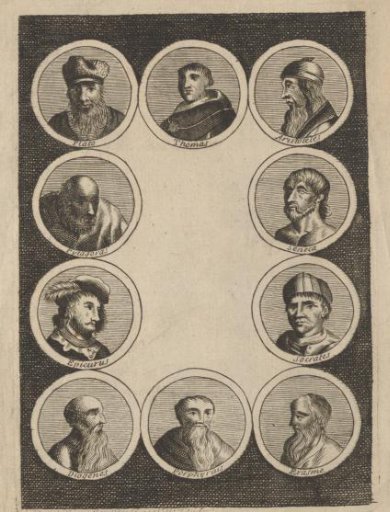 Portraits of ten philosophers
